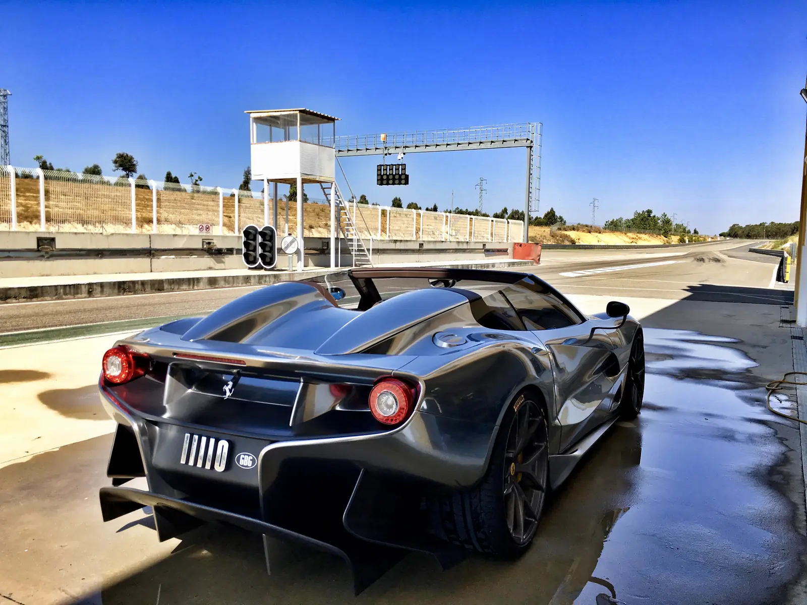 The second Ferrari F12 TRS at a circuit