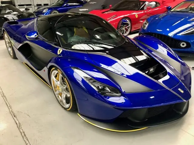 Blue LaFerrari with new car ceramic paint protection