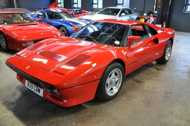 Red Ferrari 288 GTO after paintwork restoration