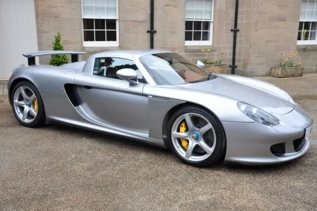 Silver Porsche Carrera GT after paint correction and ceramic coating
